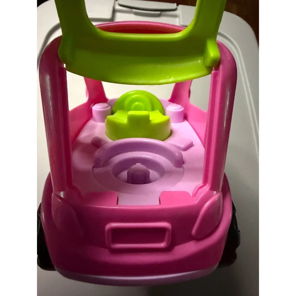 Fisher Price Little People Pink SUV Car Vehicle Purple Green Wheels 2013 Mattel